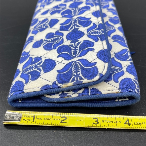 Vera Bradley Cobalt Tile Trifold Wallet - Picture 10 of 12